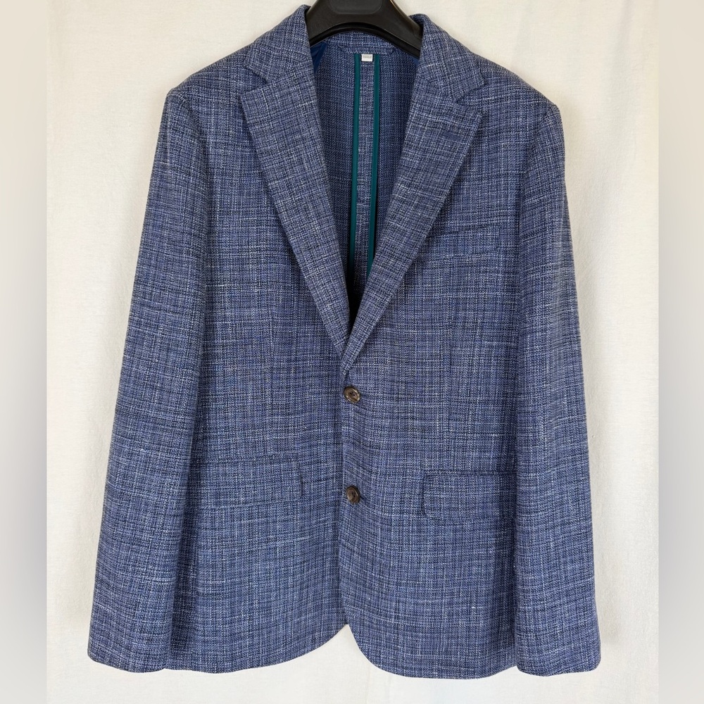 Bonobos Jetsetter Navy Basketweave Unconstructed Italian Blazer - Size: 38S